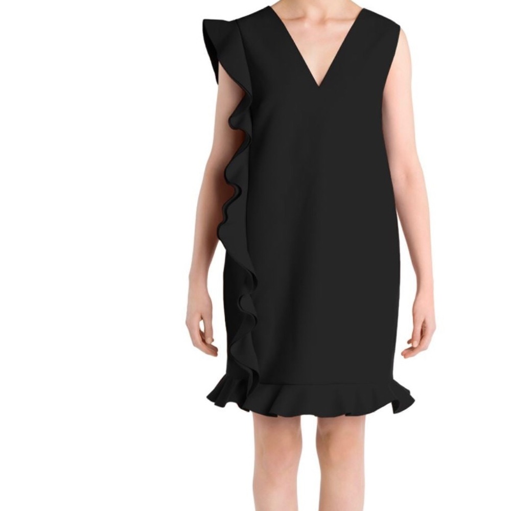MSGM side ruffle shift dress